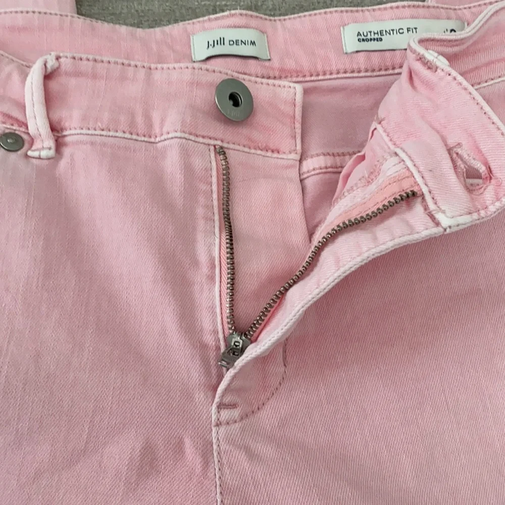 J.Jill authentic fit cropped pink jeans Size 10 Tall - Picture 5 of 9